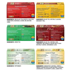 Tea<Twinings Variety Pack Assorted Tea Bags, 25 Bags/Box, 6 Boxes/Case (F15485)