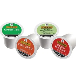 Keurig K-Cups<Twinings Variety Pack Assorted Teas, Keurig® K-Cup® Pods, 96/Carton (TNA54192)