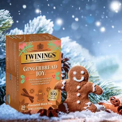 Tea<Twinings Winter Teas Gingerbread Joy Black Tea Bags, 20/Box (F15739)