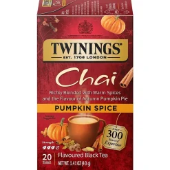 Tea<Twinings Winter Teas Pumpkin Spice, Chai, 20/Box (TNA51382)