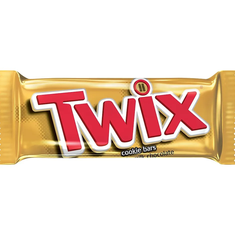 Chocolate<Twix Caramel Fun Size Chocolate Cookie Bar Candy Bag, 1.79 oz., 36/Box (MMM35391)