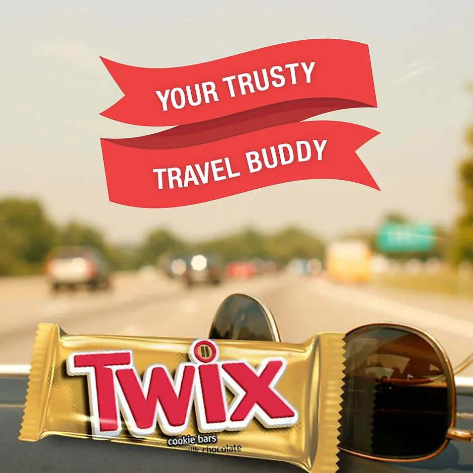 Chocolate<Twix Caramel Fun Size Chocolate Cookie Bar Candy Bag, 1.79 oz., 36/Box (MMM35391)