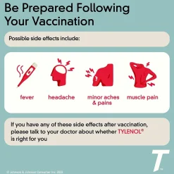 Tylenol Extra Strength Caplets, Fever Reducer and Pain Reliever, 500 mg, 50 Count, 2/Pack (487348)