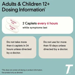 Tylenol Extra Strength Caplets, Fever Reducer and Pain Reliever, 500 mg, 50 Count, 2/Pack (487348)