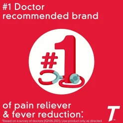 Tylenol Extra Strength Caplets, Fever Reducer and Pain Reliever, 500 mg, 50 Count, 2/Pack (487348)