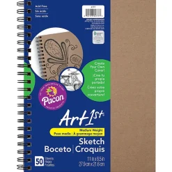 uCreate Create Your Own Cover Sketch Diary, 11" x 8.5", Natural, 50 Sheets, Pack of 3 (PAC4777-3) Best