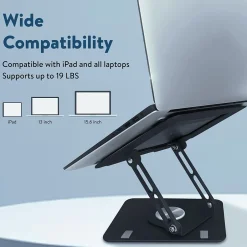 Uncaged Ergonomics 10.2" x 10" Metal Swivel Laptop Stand 2.0, (SLS-)