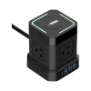 Surge Protectors & Power Strips<Uncaged Ergonomics Cube 4-Outlet 4-USB Port Surge Protector, 10', Black (WC-10-b)
