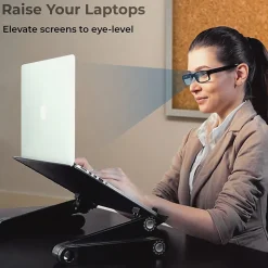 Uncaged Ergonomics WorkEZ Cooling Laptop Lap Desk, Executive Black (WEEB)