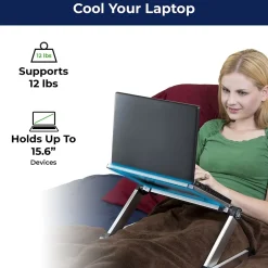 Uncaged Ergonomics WorkEZ Ergonomic Laptop Cooling Stand, Light Silver (WELS)