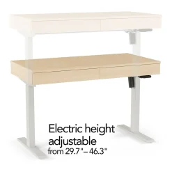 ™ Essentials 48"W Rectangular Adjustable Standing Desk, Natural (UN60416-CC) Standing Desks