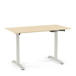 ™ Essentials 48"W Electric Rectangular Adjustable Standing Desk, Natural (UN60415-CC) Standing Desks