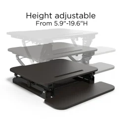 Sale ™ FlexFit™ 27" Manual Adjustable Desk Converter, Black (UN44901-CC) Standing Desks