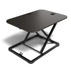 Sale ™ FlexFit™ 27"W Manual Rectangular Adjustable Desk Converter, Black (UN45516-CC) Standing Desks