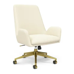 Hot ™ MidMod Ergonomic Fabric Manager Chair, Cream (UN56982) Office Chairs