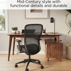 Best ™ MidMod 60"W Computer and Writing Storage Desk, Espresso (UN56950) Corner Desks