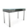 Clearance ™ Prestige 47"W Glass Computer and Writing Desk, Gray (UN56948) Office Desks