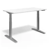 New ™ 55"W Electric Rectangular Adjustable Standing Desk with Micro Movements, White (UN62092) Standing Desks
