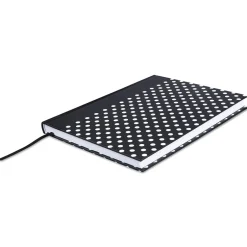 Universal Casebound Hardcover Notebook, Black with White Dots, 1-Subjects, 10 1/4 x 7 5/8, Each (66350) Hot