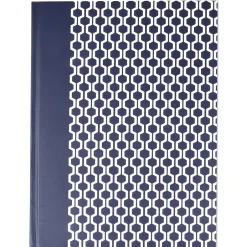 Universal Casebound Hardcover Notebook, Dark Blue with Hexagon Pattern, 1-Subjects, 10 1/4 x 7 5/8, Each (66351) Discount
