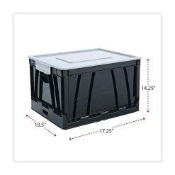 Universal Collapsible Crate, 17 1/4 X 14 1/4 X 10 1/2, Black/gray, 2/pack Best