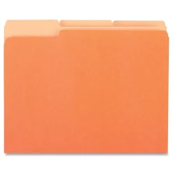 Universal Colored File Folders, 1/3 Cut One-Ply Tab, Letter, Orange, 100/Box Discount