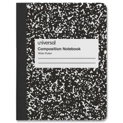 Universal Composition Book, Wide Rule, 7 1/2 X 9 3/4, White, 100 Sheets, 6/pack Online