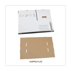 Universal Corrugated Boxes, Letter/Legal Size, White, 12/Carton (UNV95224) New
