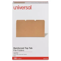 Universal File Folder, Legal Size, Kraft, 100/Box (UNV16143) Best