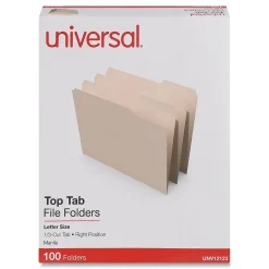 Universal File Folder, Letter Size, Manila, 100/Box (UNV12123) Outlet