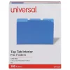 Universal File Folder, Letter Size, Blue, 100/Box (UNV12301) Discount