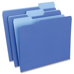 Universal File Folder, Letter Size, Blue, 100/Box (UNV12301) Discount