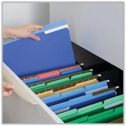 Universal File Folder, Letter Size, Blue, 100/Box (UNV12301) Discount