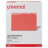 Universal File Folder, Letter Size, Red, 100/Box (UNV12303)
