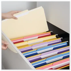 Universal File Folder, Straight Cut, Letter Size, Manila, 100/Box (UNV12115) Online