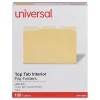 Universal File Folder, Straight Cut, Letter Size, Yellow, 100/Box (UNV12304) Outlet