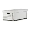 Universal Medium Duty Corrugated File Box with Lift Off Lid, Legal Size, White, 12/Carton (UNV95221) Online