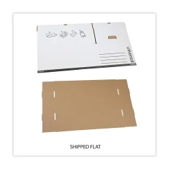 Universal Medium Duty Corrugated File Box with Lift Off Lid, Legal Size, White, 12/Carton (UNV95221) Online