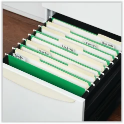 Universal Recycled Hanging File Folder, Letter Size, Bright Green, 25/Box (UNV14117) Hot
