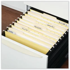 Universal Recycled Hanging File Folder, Letter Size, Yellow, 25/Box (UNV14119) Discount