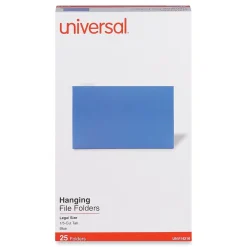 Universal Recycled Hanging File Folder, Legal Size, Blue, 25/Box (UNV14216) Clearance