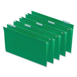 Universal Recycled Hanging File Folder, Legal Size, Bright Green, 25/Box (UNV14217) Sale