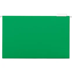 Universal Recycled Hanging File Folder, Legal Size, Bright Green, 25/Box (UNV14217) Sale