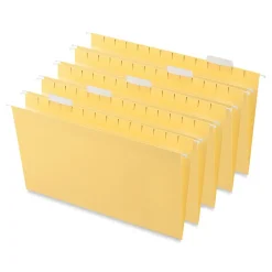 Universal Recycled Hanging File Folder, Legal Size, Yellow, 25/Box (UNV14219) Clearance