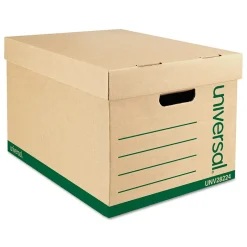 Universal Recycled Record Storage Boxes, Letter, 12" x 10" x 15", Kraft, 12/Ct Online