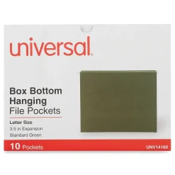 Universal Reinforced Hanging File Frame, Letter Size, Green, 10/Box (UNV14160) Clearance