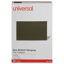 Universal Reinforced Recycled Hanging File Folder, Legal Size, Green, 25/Box (UNV14153) Online