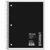 Universal Wirebound Notebook, 8.5 x 11, College Ruled, 100 Sheets, Black (UNV66600) Outlet