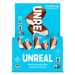 Snacks & Granola Bars<UNREAL Gluten Free Dark Chocolate Coconut Nut Bar, .53 oz., 40 Bars/Box (220-02087)