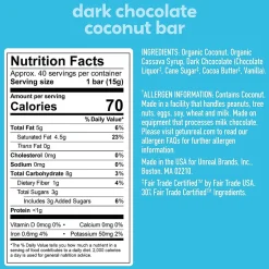 Snacks & Granola Bars<UNREAL Gluten Free Dark Chocolate Coconut Nut Bar, .53 oz., 40 Bars/Box (220-02087)